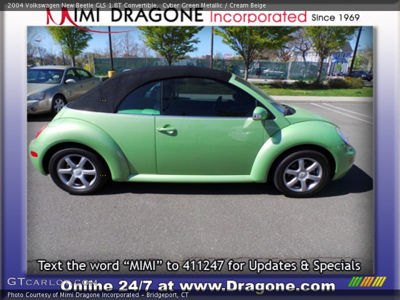 Cyber Green Metallic / Cream Beige 2004 Volkswagen New Beetle GLS 1.8T Convertible