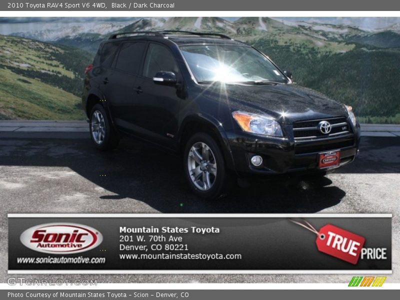 Black / Dark Charcoal 2010 Toyota RAV4 Sport V6 4WD