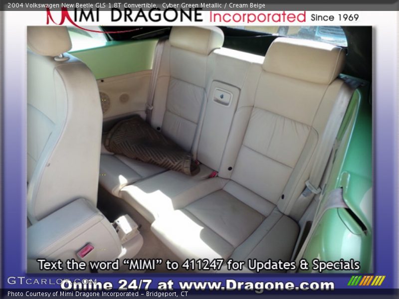 Cyber Green Metallic / Cream Beige 2004 Volkswagen New Beetle GLS 1.8T Convertible