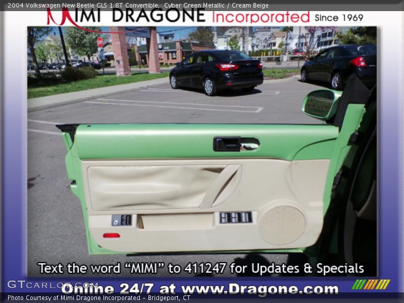 Cyber Green Metallic / Cream Beige 2004 Volkswagen New Beetle GLS 1.8T Convertible