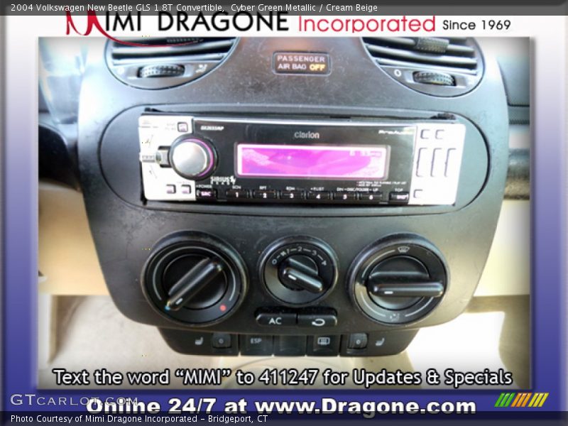 Cyber Green Metallic / Cream Beige 2004 Volkswagen New Beetle GLS 1.8T Convertible