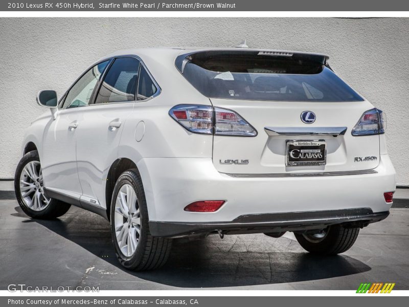 Starfire White Pearl / Parchment/Brown Walnut 2010 Lexus RX 450h Hybrid