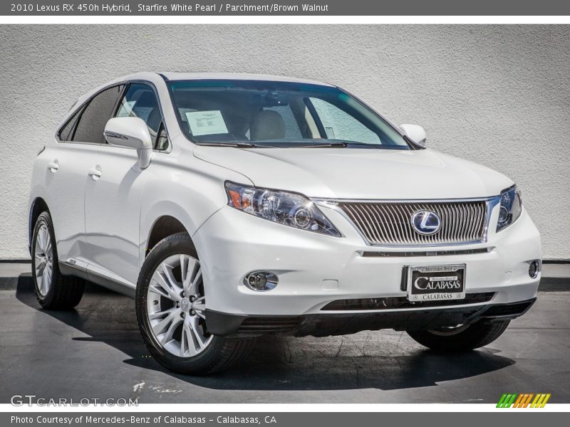 Starfire White Pearl / Parchment/Brown Walnut 2010 Lexus RX 450h Hybrid