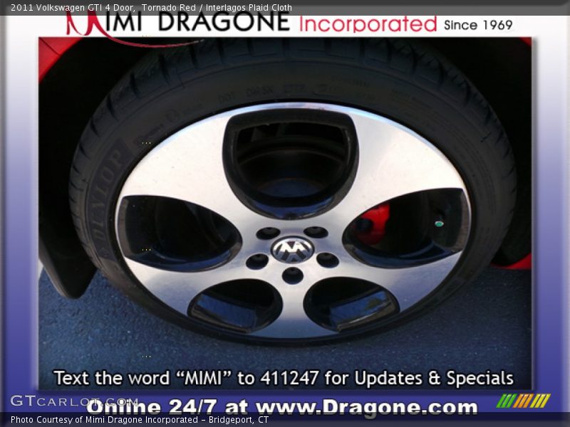 Tornado Red / Interlagos Plaid Cloth 2011 Volkswagen GTI 4 Door