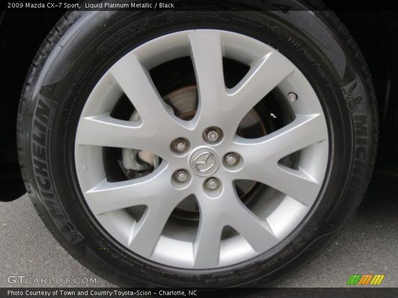 Liquid Platinum Metallic / Black 2009 Mazda CX-7 Sport