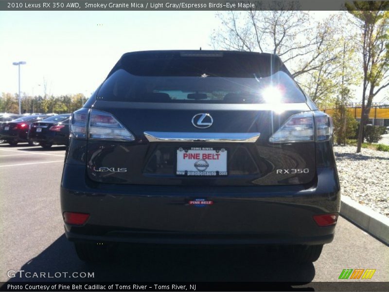 Smokey Granite Mica / Light Gray/Espresso Birds-Eye Maple 2010 Lexus RX 350 AWD