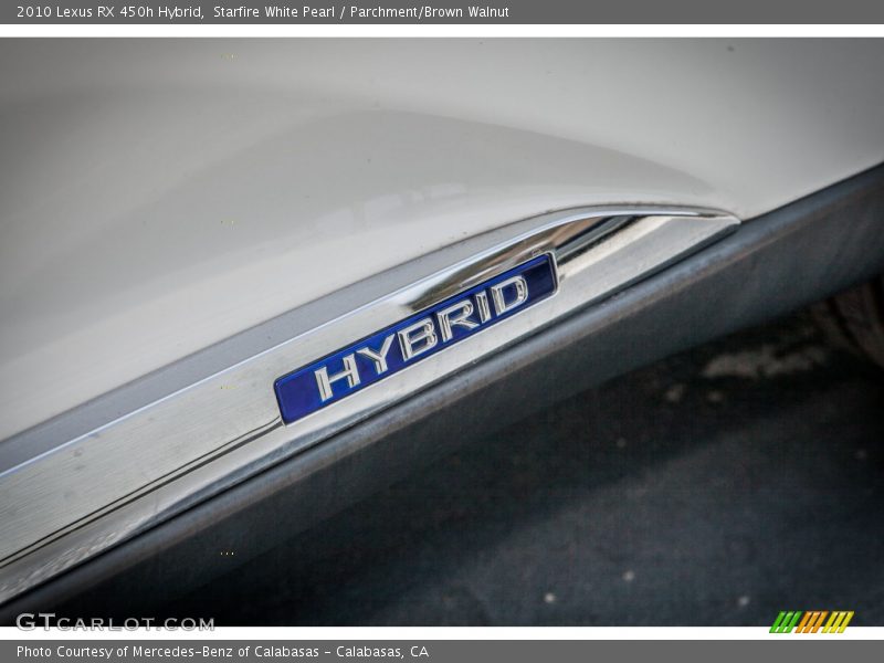 Starfire White Pearl / Parchment/Brown Walnut 2010 Lexus RX 450h Hybrid