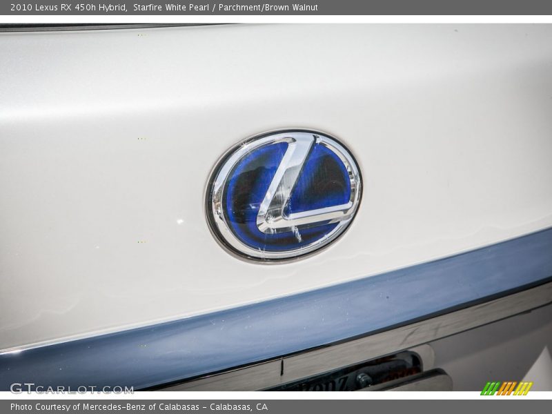 Starfire White Pearl / Parchment/Brown Walnut 2010 Lexus RX 450h Hybrid