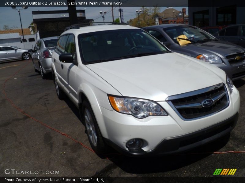 Satin White Pearl / Warm Ivory 2008 Subaru Outback 2.5i Wagon