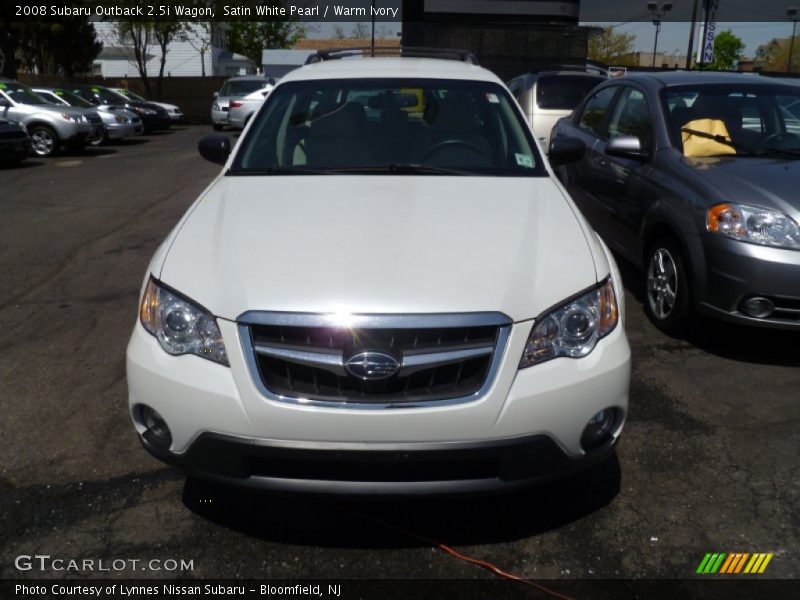 Satin White Pearl / Warm Ivory 2008 Subaru Outback 2.5i Wagon