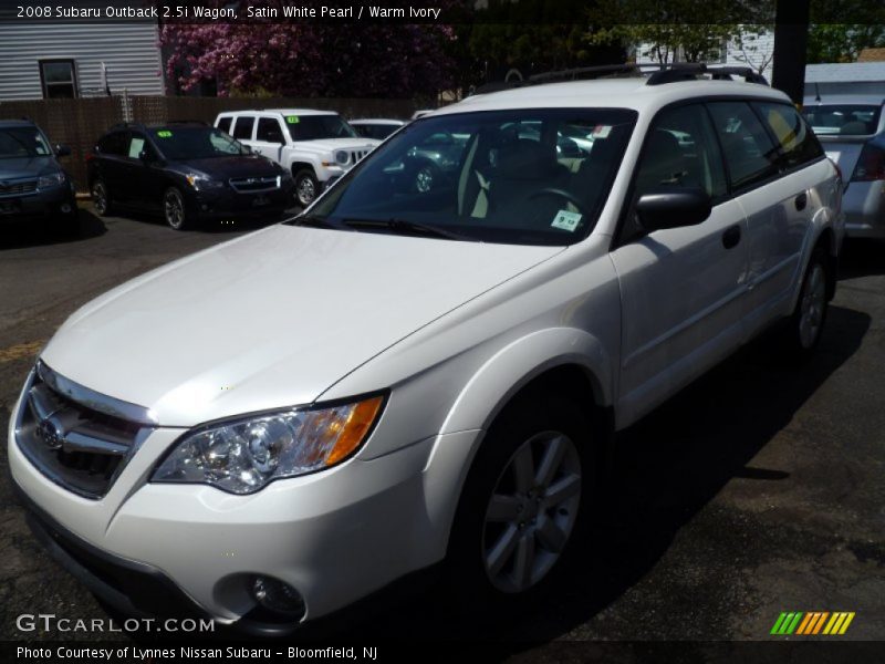 Satin White Pearl / Warm Ivory 2008 Subaru Outback 2.5i Wagon