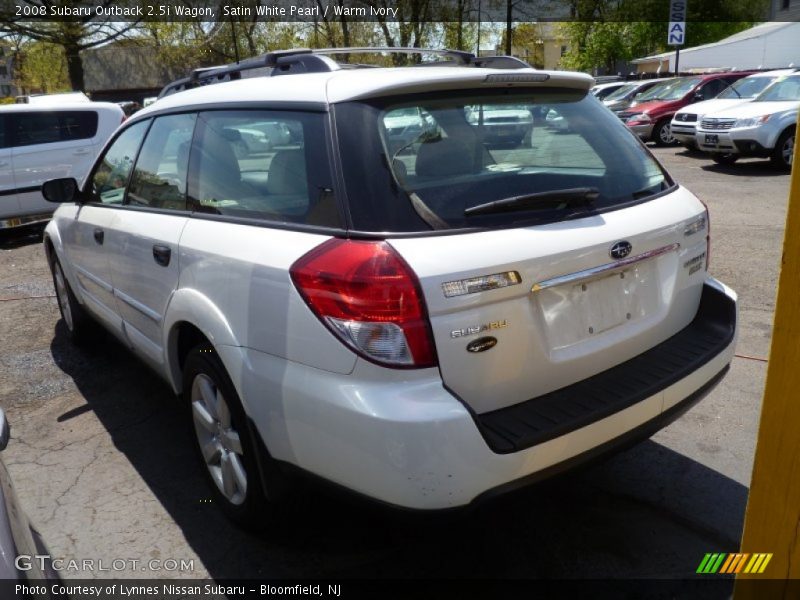 Satin White Pearl / Warm Ivory 2008 Subaru Outback 2.5i Wagon