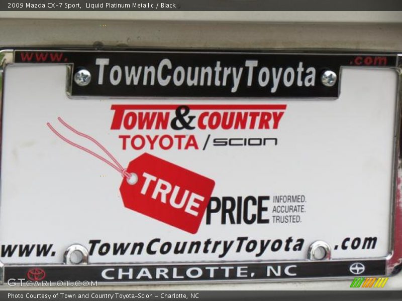 Liquid Platinum Metallic / Black 2009 Mazda CX-7 Sport