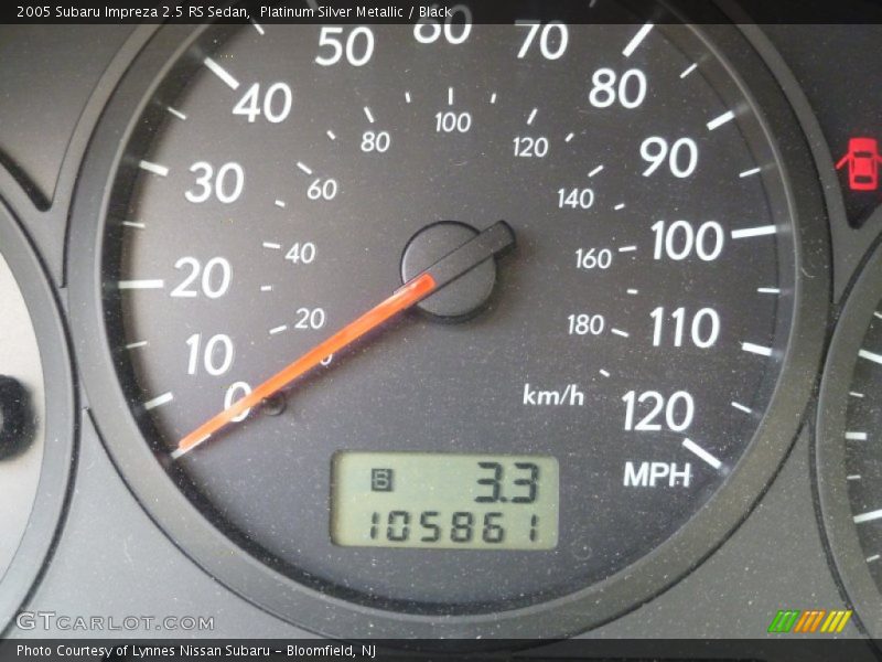 Platinum Silver Metallic / Black 2005 Subaru Impreza 2.5 RS Sedan