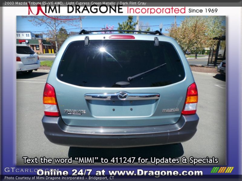 Light Cypress Green Metallic / Dark Flint Gray 2003 Mazda Tribute ES-V6 4WD