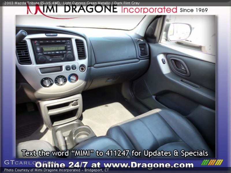 Light Cypress Green Metallic / Dark Flint Gray 2003 Mazda Tribute ES-V6 4WD