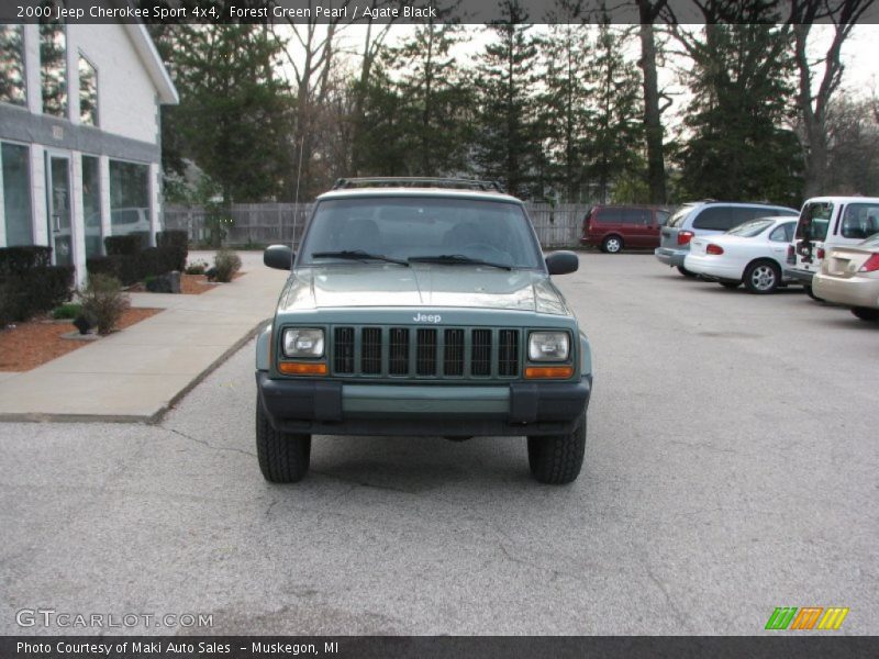 Forest Green Pearl / Agate Black 2000 Jeep Cherokee Sport 4x4