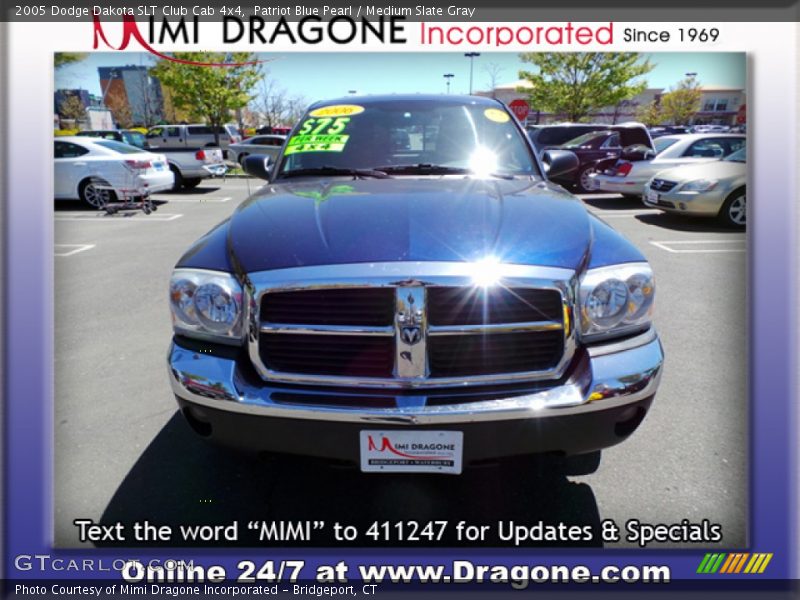 Patriot Blue Pearl / Medium Slate Gray 2005 Dodge Dakota SLT Club Cab 4x4