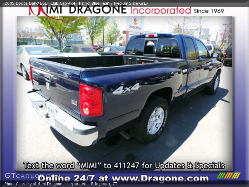 Patriot Blue Pearl / Medium Slate Gray 2005 Dodge Dakota SLT Club Cab 4x4