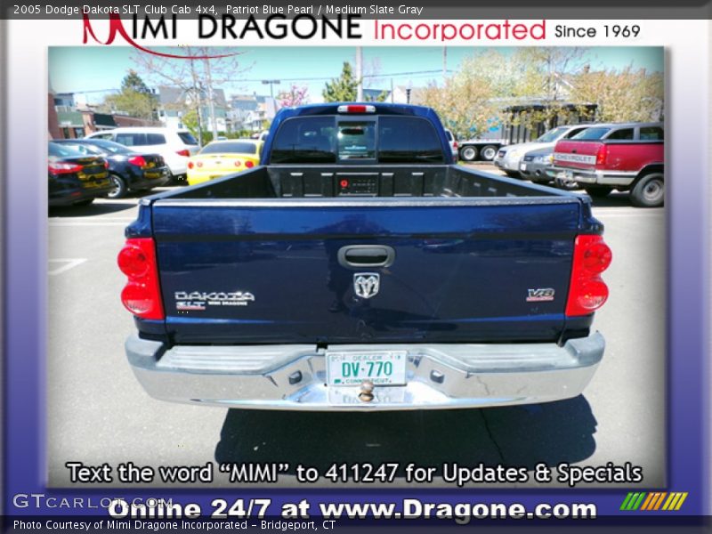 Patriot Blue Pearl / Medium Slate Gray 2005 Dodge Dakota SLT Club Cab 4x4