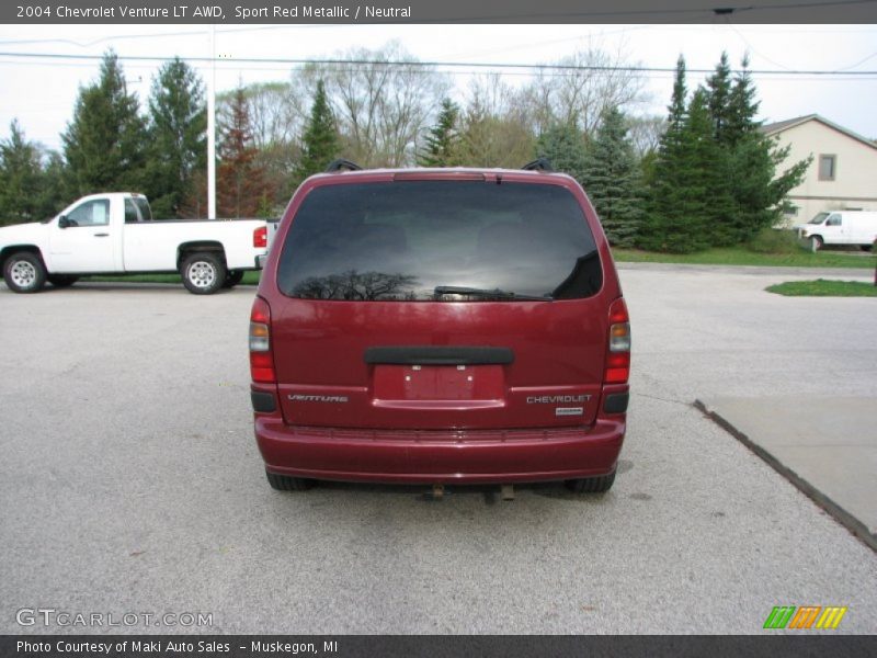 Sport Red Metallic / Neutral 2004 Chevrolet Venture LT AWD