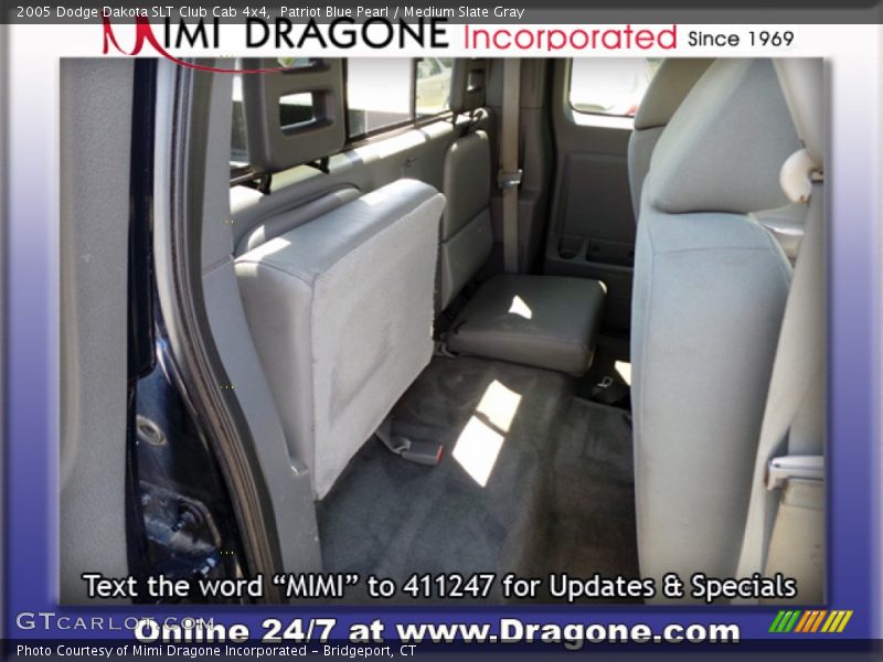 Patriot Blue Pearl / Medium Slate Gray 2005 Dodge Dakota SLT Club Cab 4x4