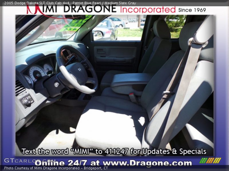 Patriot Blue Pearl / Medium Slate Gray 2005 Dodge Dakota SLT Club Cab 4x4