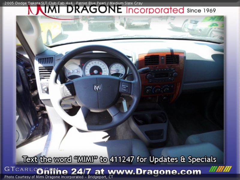 Patriot Blue Pearl / Medium Slate Gray 2005 Dodge Dakota SLT Club Cab 4x4