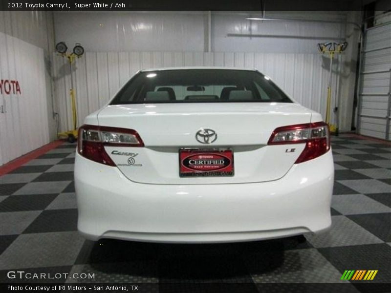 Super White / Ash 2012 Toyota Camry L