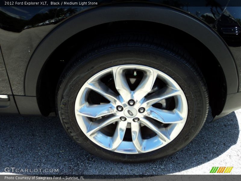 Black / Medium Light Stone 2012 Ford Explorer XLT