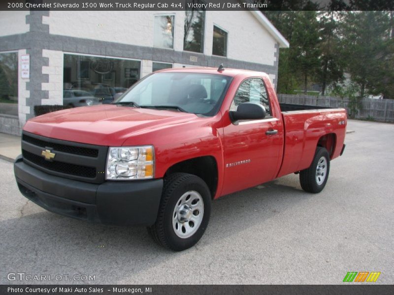 Victory Red / Dark Titanium 2008 Chevrolet Silverado 1500 Work Truck Regular Cab 4x4