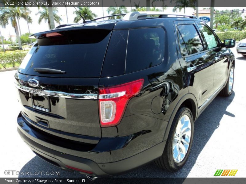 Black / Medium Light Stone 2012 Ford Explorer XLT