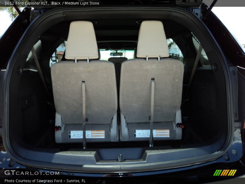 Black / Medium Light Stone 2012 Ford Explorer XLT