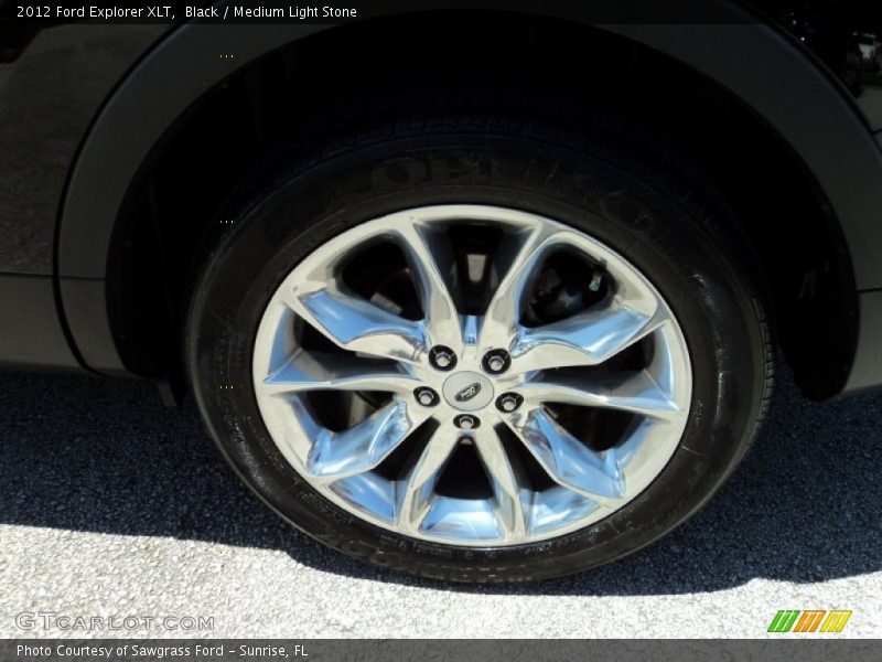 Black / Medium Light Stone 2012 Ford Explorer XLT