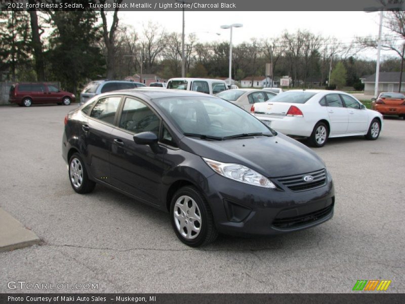 Tuxedo Black Metallic / Light Stone/Charcoal Black 2012 Ford Fiesta S Sedan