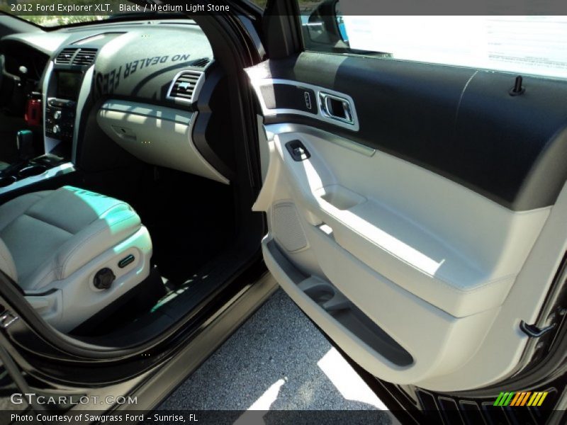 Black / Medium Light Stone 2012 Ford Explorer XLT