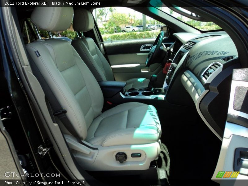 Black / Medium Light Stone 2012 Ford Explorer XLT