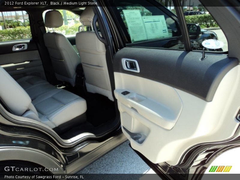 Black / Medium Light Stone 2012 Ford Explorer XLT