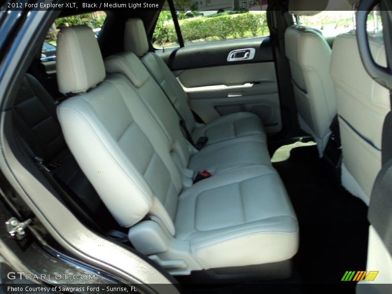 Black / Medium Light Stone 2012 Ford Explorer XLT