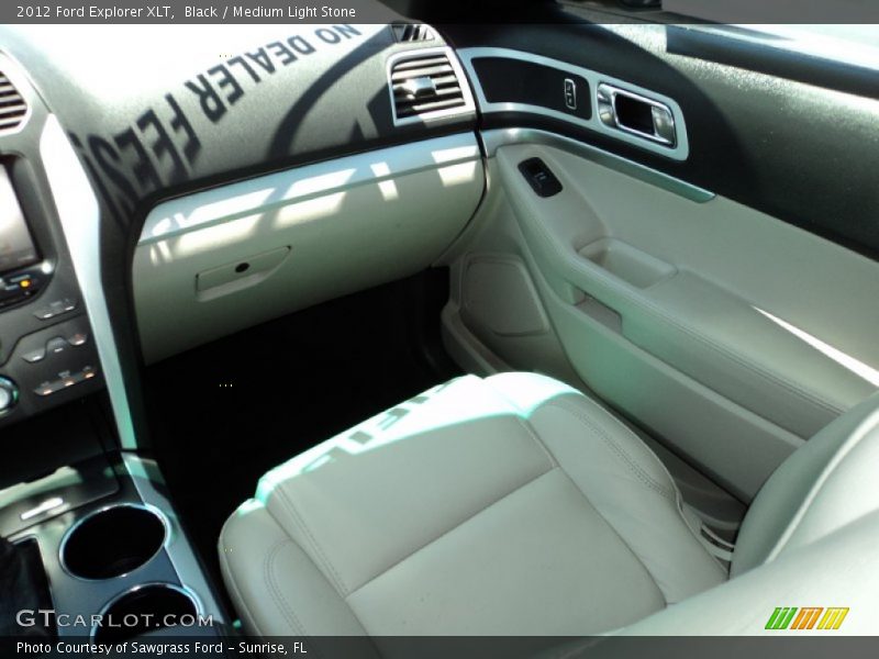 Black / Medium Light Stone 2012 Ford Explorer XLT