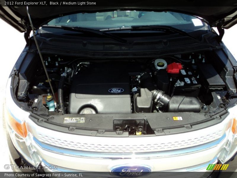 Black / Medium Light Stone 2012 Ford Explorer XLT