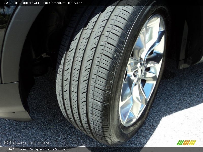 Black / Medium Light Stone 2012 Ford Explorer XLT