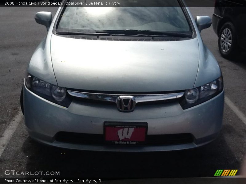 Opal Silver Blue Metallic / Ivory 2008 Honda Civic Hybrid Sedan