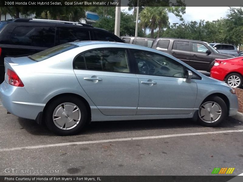 Opal Silver Blue Metallic / Ivory 2008 Honda Civic Hybrid Sedan