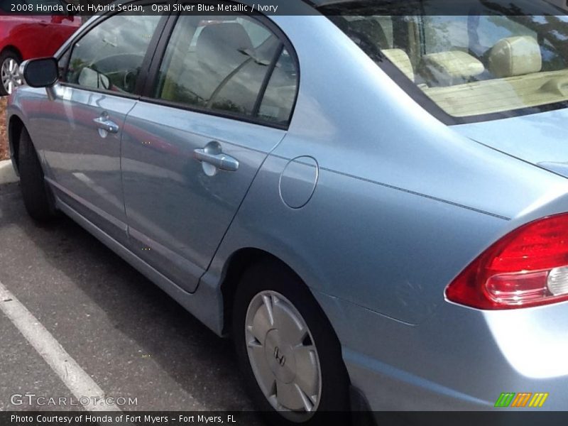 Opal Silver Blue Metallic / Ivory 2008 Honda Civic Hybrid Sedan