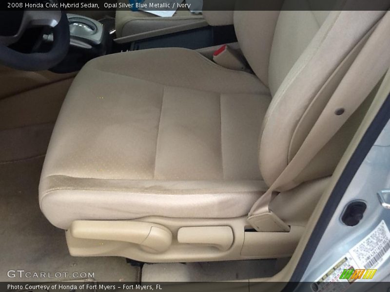 Opal Silver Blue Metallic / Ivory 2008 Honda Civic Hybrid Sedan