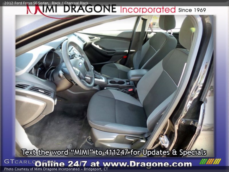 Black / Charcoal Black 2012 Ford Focus SE Sedan