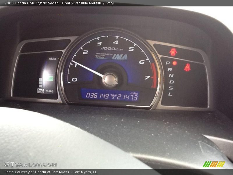Opal Silver Blue Metallic / Ivory 2008 Honda Civic Hybrid Sedan