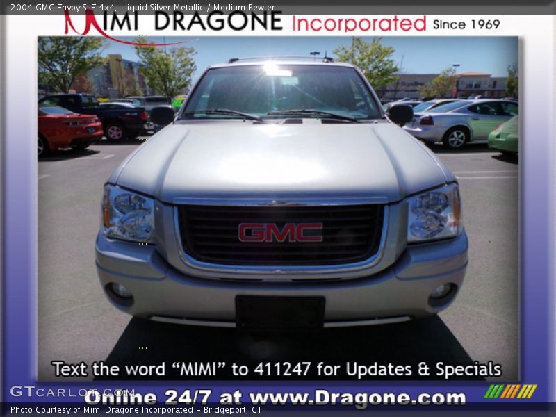 Liquid Silver Metallic / Medium Pewter 2004 GMC Envoy SLE 4x4