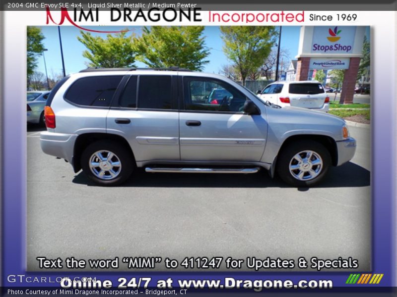 Liquid Silver Metallic / Medium Pewter 2004 GMC Envoy SLE 4x4